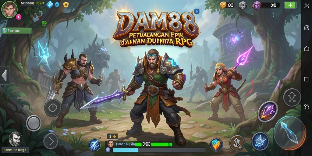 Tangkapan layar utama DAM88 menampilkan aksi seru dalam gameplay RPG.