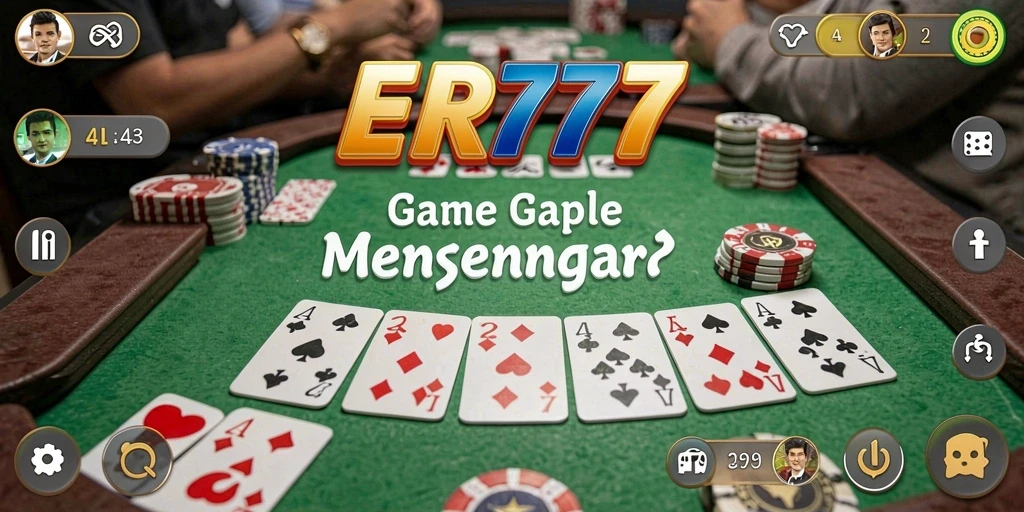 Tampilan gameplay Gaple yang menarik dan seru di ER777.