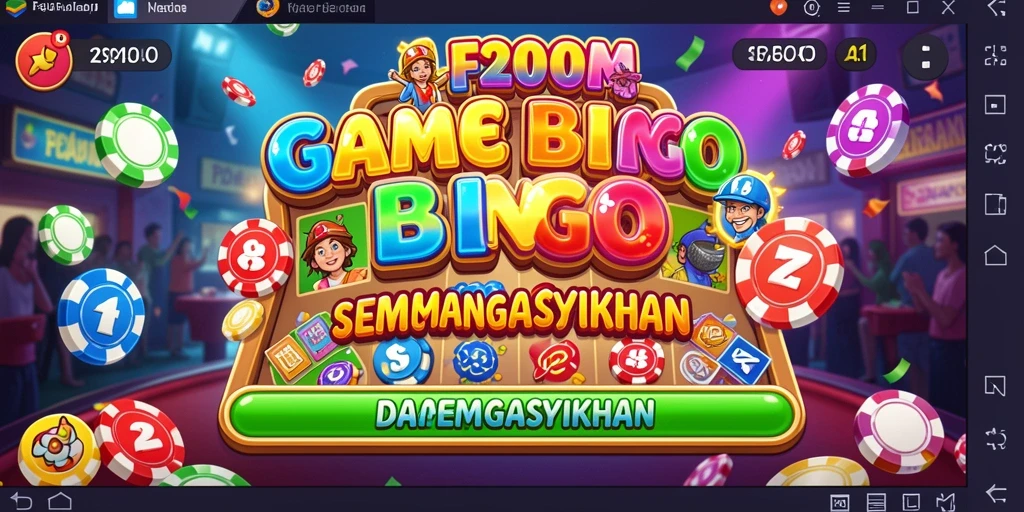 Screenshot utama F200M menampilkan gameplay Bingo yang seru.