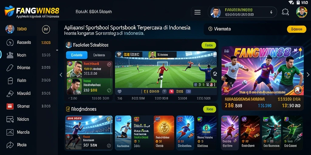 Screenshot gameplay FANGWIN88 dengan tampilan taruhan olahraga yang menarik.