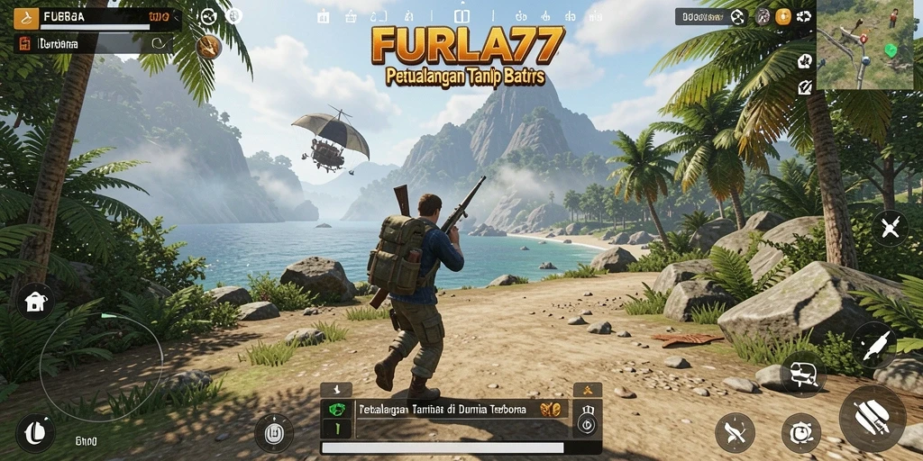 Tampilan gameplay FURLA77 yang menakjubkan di dunia terbuka.