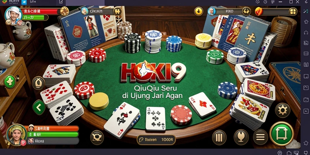Tampilan gameplay HOKI9 yang mendebarkan dalam permainan QiuQiu.