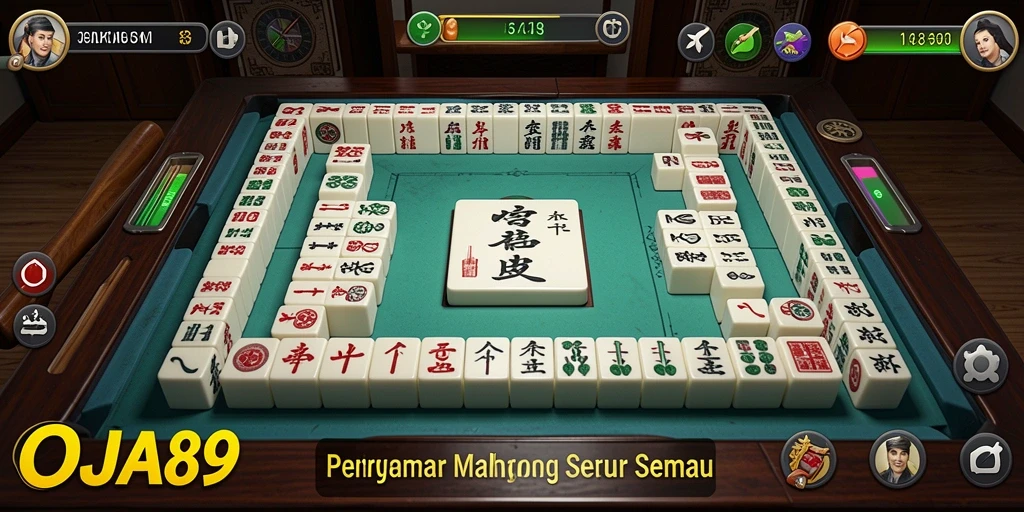 Screenshot gameplay OJA89 yang menampilkan tantangan Mahjong.