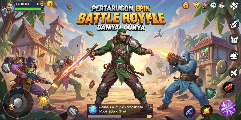 Tampilan intens pertempuran di arena Battle Royale PGTOTO.