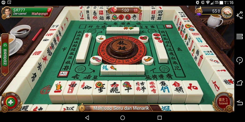 Tampilan permainan Mahjong yang menarik dan seru.