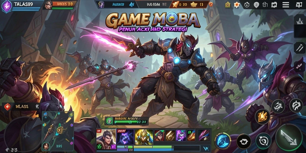 Screenshot gameplay TALAS89 yang menampilkan pertarungan intens antar tim.