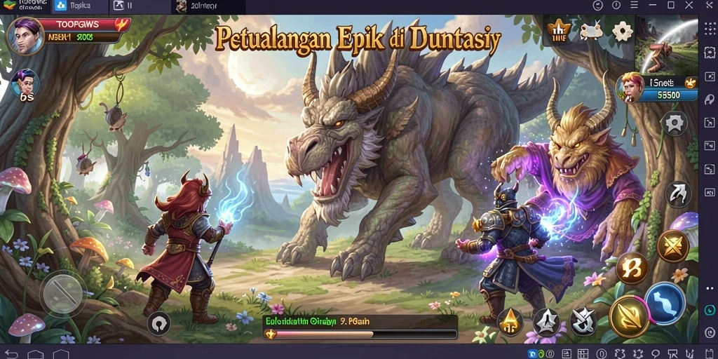 Gameplay TOOPGWS yang menarik dan penuh aksi di dunia RPG.