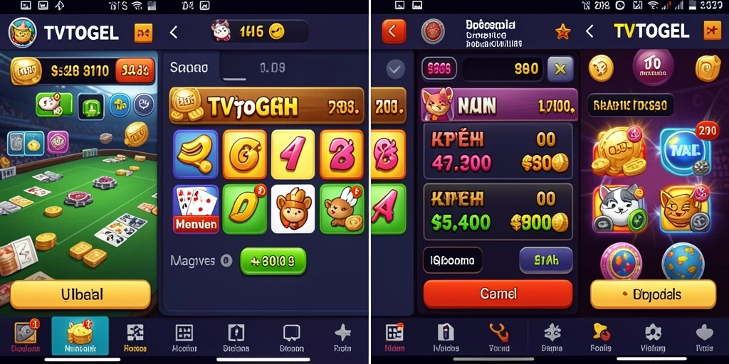 Screenshot utama aplikasi TVTOGEL menampilkan fitur prediksi angka.
