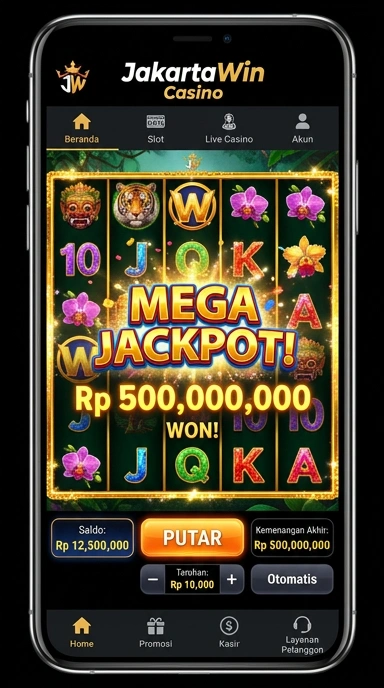 Pengguna sedang menjelajahi aplikasi di JakartaWin.